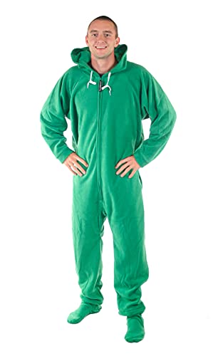 Forever Lazy Onesie/Pyjama für Erwachsene, Unisex, mit Füßen, grün, unilazy_Green_Footed_m von Forever Lazy