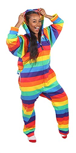 Forever Lazy Schwerer Einteiler für Erwachsene | Einteiler Pyjama Jumpsuits für Damen und Herren | Unisex, regenbogenfarben, X-Large von Forever Lazy