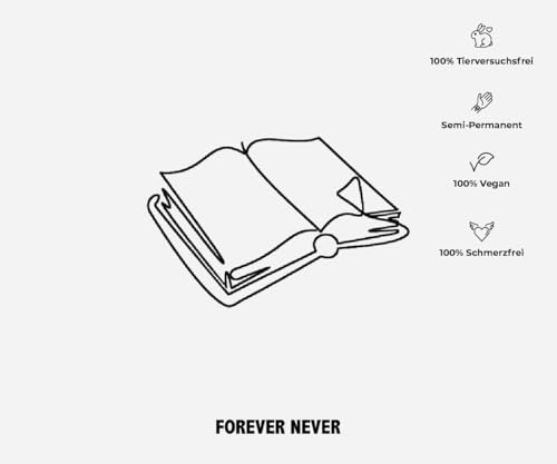 Buch - Forever Never® | Temporäre Tattoos für Erwachsene - Hält bis zu 2 Wochen | vegan, wasserfest, EU-zertifiziert von Forever Never