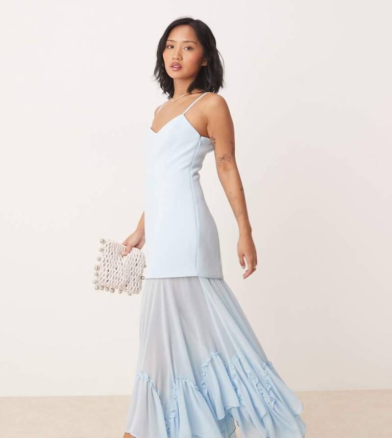 Forever New Petite - Transparentes Maxikleid in Blau von Forever New Petite