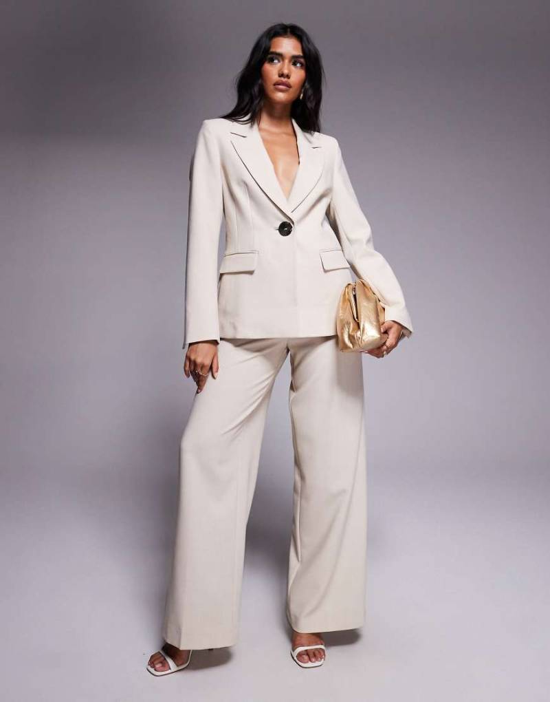 Forever New - Anzughose in Beige mit weitem Bein, Kombiteil-Neutral Forever New - Anzughose in Beige mit weitem Bein, Kombiteil-Neutral von Forever New