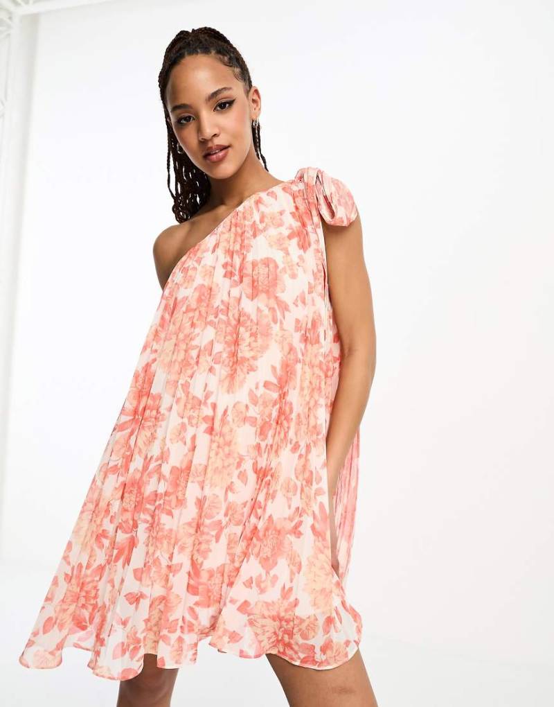 Forever New - Asymmetrisches, plissiertes Mini-Etuikleid in Korallenrot-Orange Forever New - Asymmetrisches, plissiertes Mini-Etuikleid in Korallenrot-Orange von Forever New