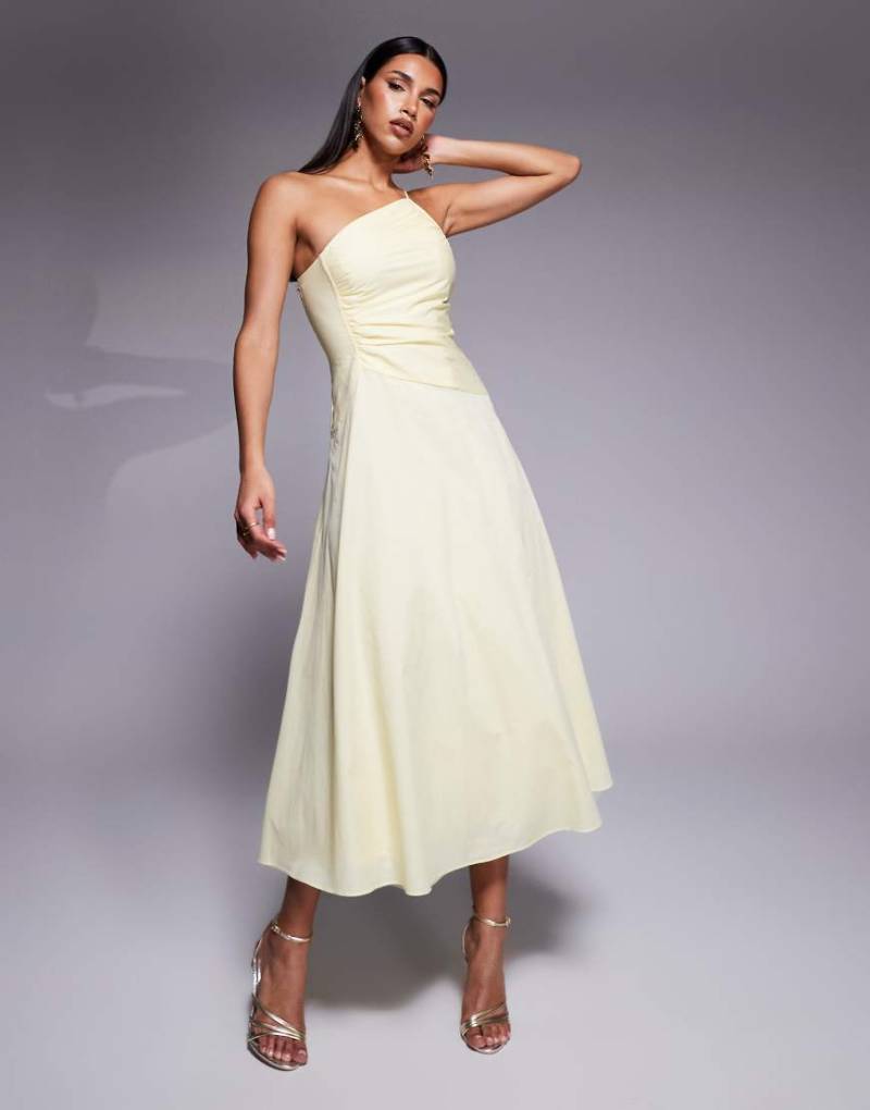 Forever New - Asymmetrisches Midaxi-Kleid in Zitronengelb von Forever New