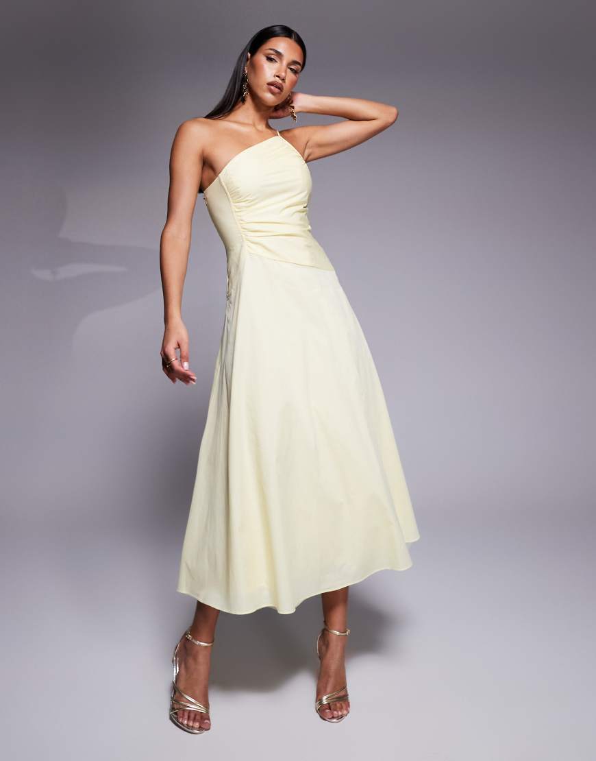 Forever New - Asymmetrisches Midaxi-Kleid in Zitronengelb von Forever New
