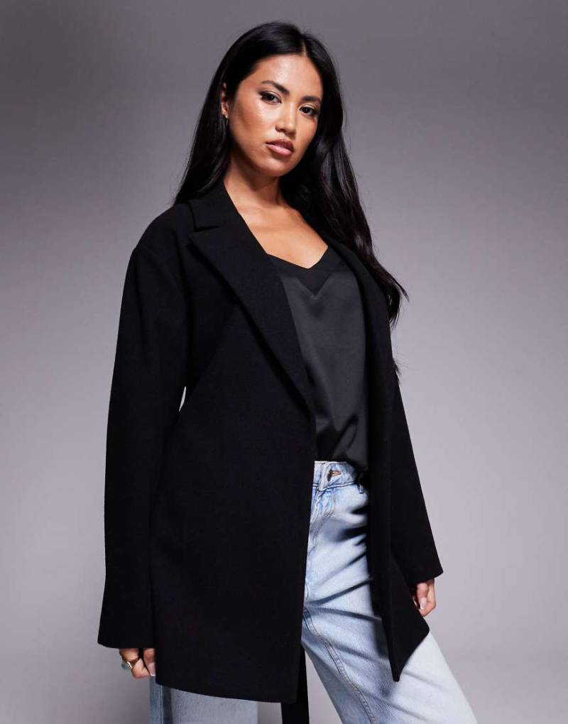 Forever New - Eleganter Wickelmantel in Schwarz von Forever New