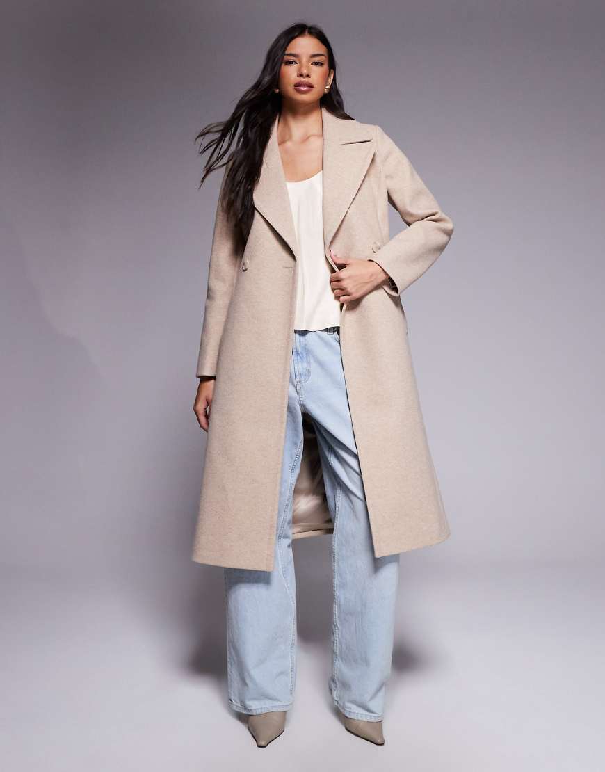 Forever New - Eleganter Wickelmantel in warmem Haferbeige-Neutral von Forever New
