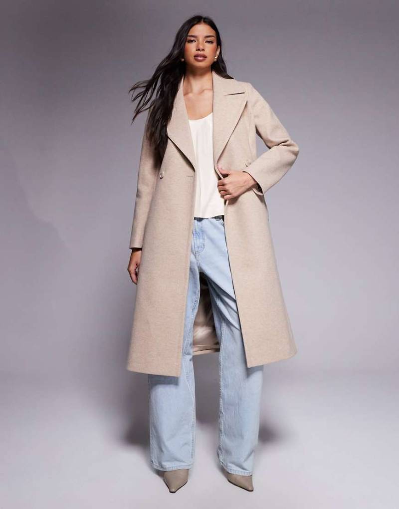 Forever New - Eleganter Wickelmantel in warmem Haferbeige-Neutral von Forever New