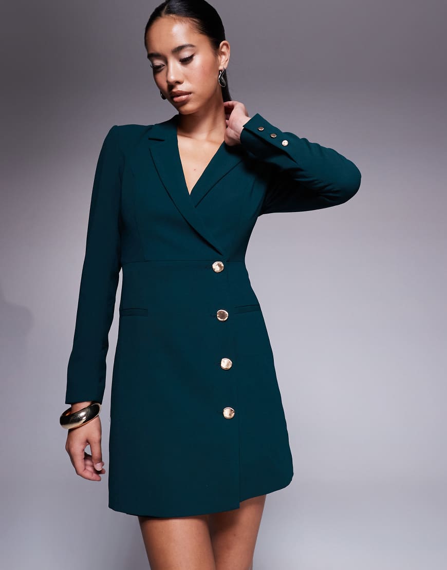 Forever New - Kurzes Blazer-Kleid in Moosgrün von Forever New