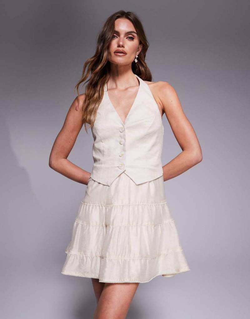 Forever New - Minikleid im Smoking-Stil in Stein-Neutral von Forever New