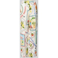 Forever New Stoffhose aus Leinen-Viskose-Mix im Allover-Look in Weiss, Größe 34 von Forever New