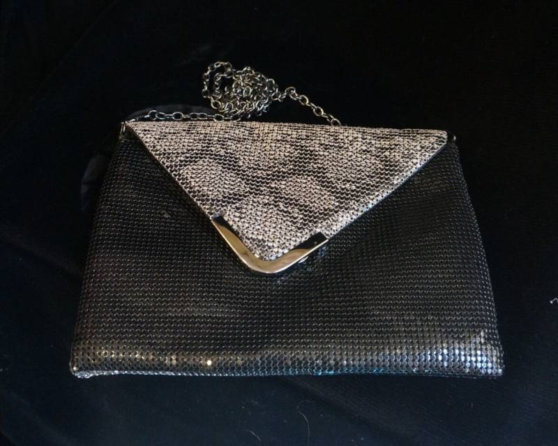 Hollywood-Glamour Schwarz Metallgitter Mit Schönen Creme Akzent Kupplung Geldbeutel von ForeverElegant33