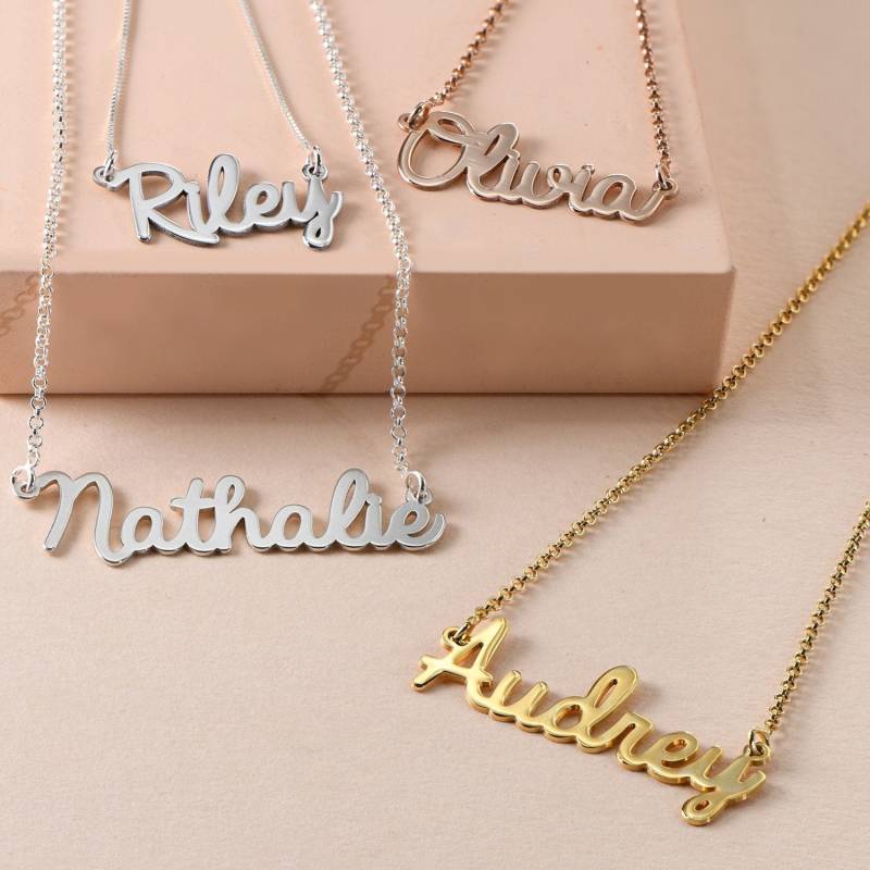 Personalisierte Namenskette Rosegold Silber 925 Personalisierter Benutzerdefinierter Name Schmuck Für Ihre Freundin Mama Frau Weihnachtsgeschenk von ForeverMy