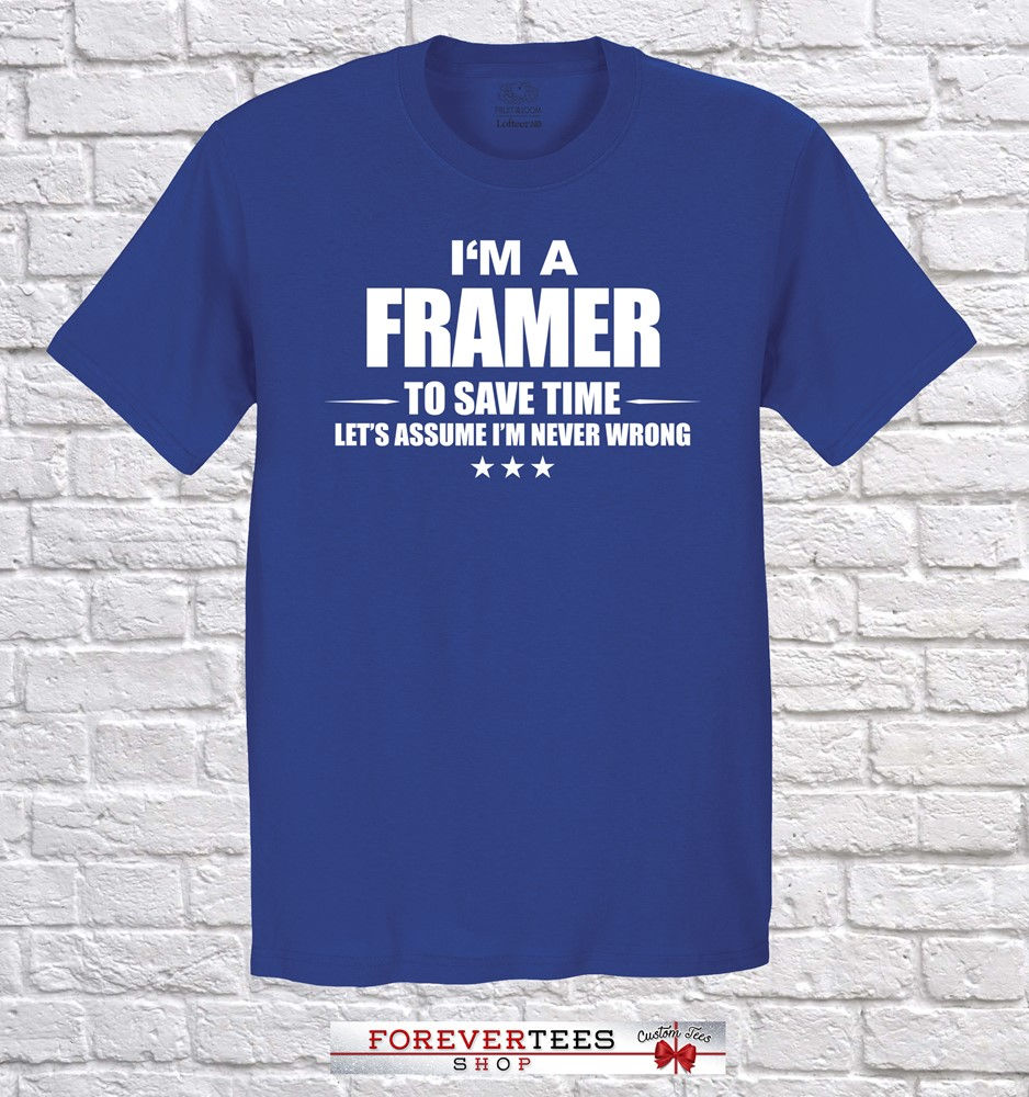 Framer, Ich Bin Framer Beruf Shirt, Weihnachtsgeschenk, Geburtstag von ForeverTeesShop
