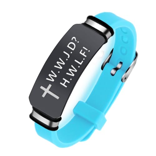 ForeverWill WWJD Christlich Glaube Silikon Armband, HWLF Serenity Erinnerung Armreif Christus Kreuz Schmuck für Schutz, Einstellbar von ForeverWill
