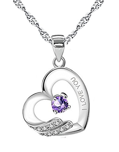 Forfamilyltd - 925 Sterling-Silber Silber Rundschliff weiß Violett Oxyde de Zirconium von Forfamilyltd