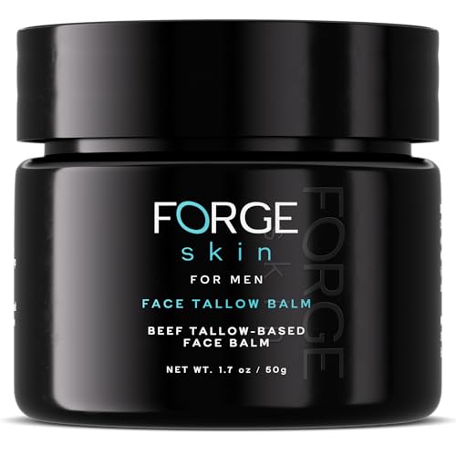 FORGE SKIN Wrinkle Defense Rindertalg-Balsam für Männer, Feuchtigkeitscreme für das Gesicht, feuchtigkeitsspendende Anti-Aging-Hautcreme, natürliche Gesichtspflegelotion mit ätherischen Ölen, 50 ml FORGE SKIN Wrinkle Defense Rindertalg-Balsam für Männer, Feuchtigkeitscreme für das Gesicht, feuchtigkeitsspendende Anti-Aging-Hautcreme, natürliche Gesichtspflegelotion mit ätherischen Ölen, 50 ml von Forge Skin