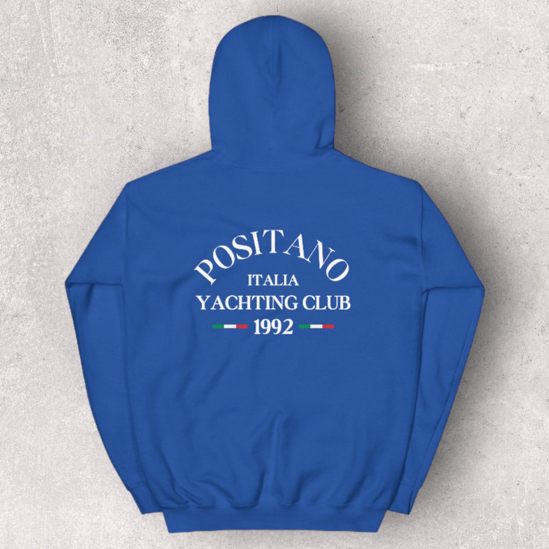 Exclusive Positano Italia Yachting Club 1992 Sport Embroidered Hoodie - Vintage Nautical Fashion Exclusive Positano Italia Yachting Club 1992 Sport Embroidered Hoodie - Vintage Nautical Fashion von ForgeandFinery