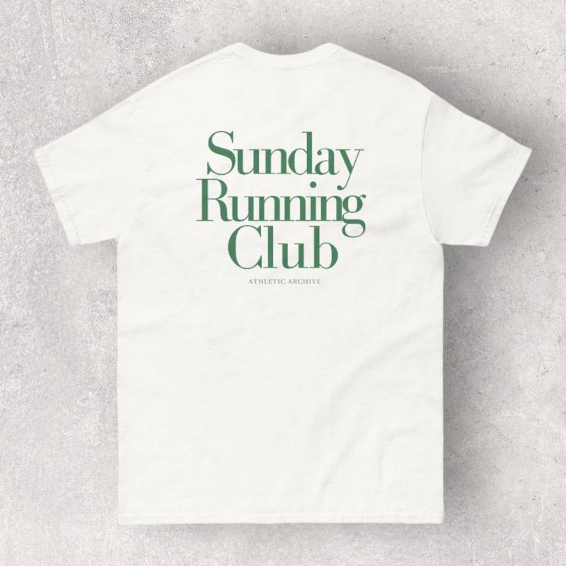 Sunday Running Club Green Vintage-Inspired T-Shirt - Retro Style For Active Days Sunday Running Club Green Vintage-Inspired T-Shirt - Retro Style For Active Days von ForgeandFinery