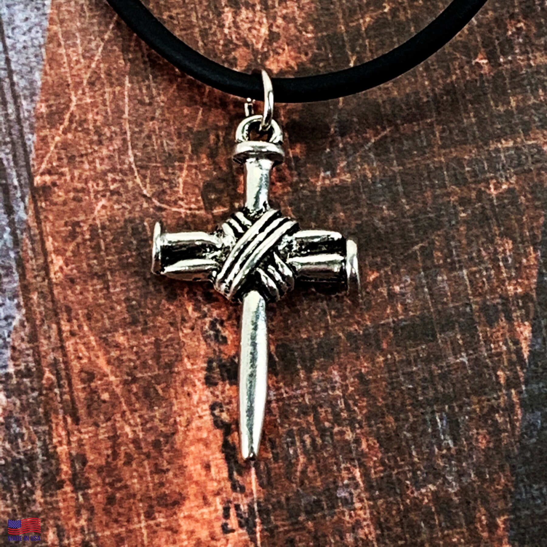 Nagel/Kreuz Aus Draht | Bf6Rub in Antik Silber Finish Nagel/Kreuz Aus Draht | Bf6Rub in Antik Silber Finish von ForgivenJewelry