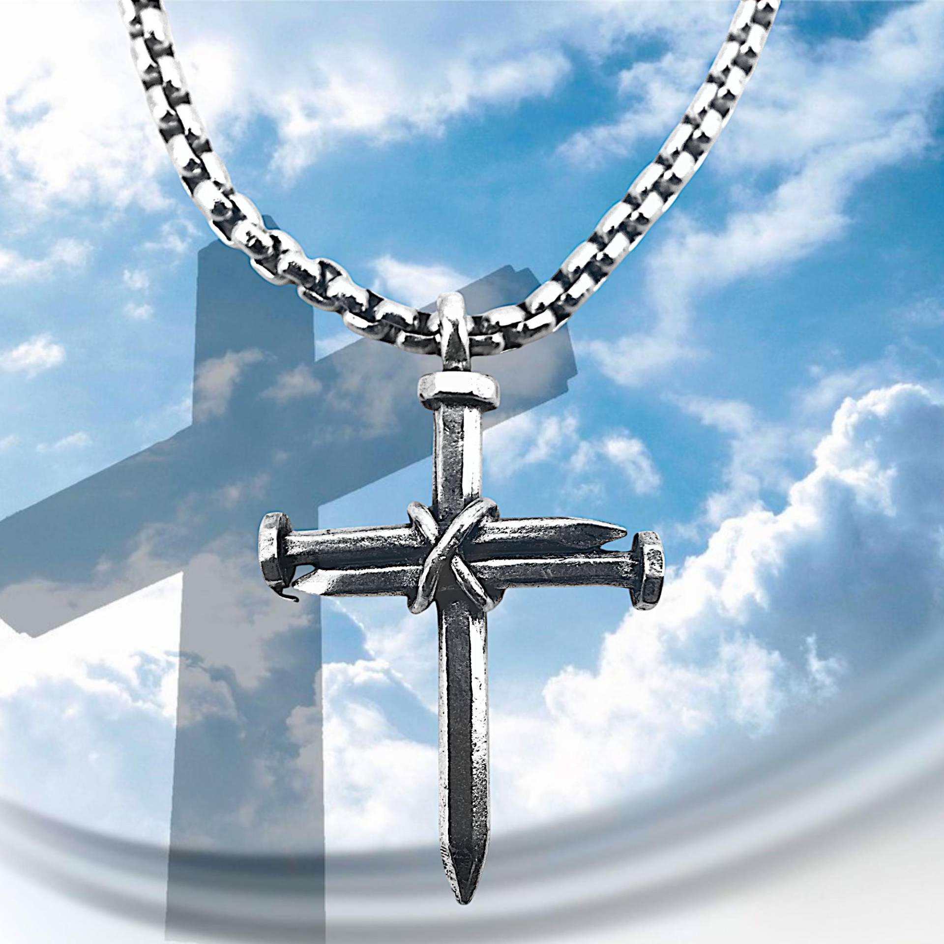 Nagel Kreuz Anhänger An | Aa3Hvchain Nagel Kreuz Anhänger An | Aa3Hvchain von ForgivenJewelry