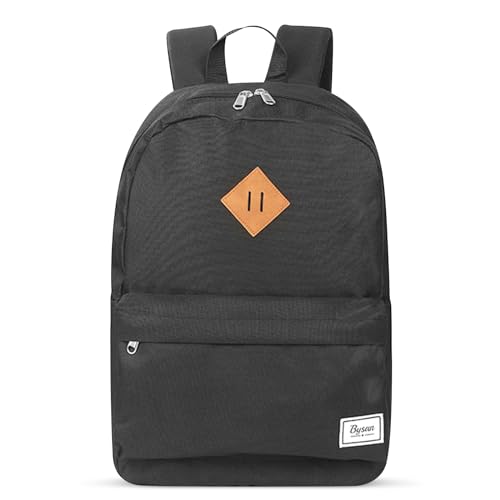 Forhome Schulrucksack, Laptoprucksack, Klassischer Leichter Rucksack, Reiserucksack Schulrucksack für Mädchen und Jungen, Teenager Schultaschen für Schule, Universität, Reisen, Arbeit, Schwarz von Forhome