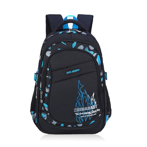 Forhome Schulrucksack Jungen Teenager, 32 * 20 * 46cm Jungen Schulranzen Rucksack, Wasserdicht Lässiger Daypack, Groß Kinder Schulranze,Schultasche für Schule und Aktivitäten im Freien(Blau) von Forhome