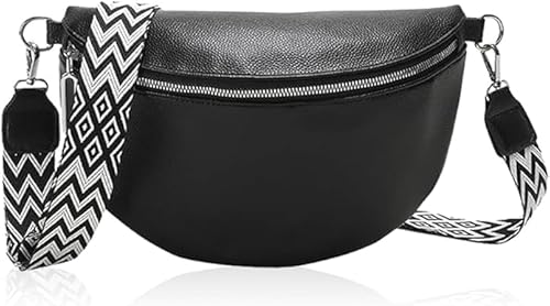 Forhome UmhäNgetasche Damen,Handtasche Damen,Bauchtasche Damen Schwarz,GüRteltasche Damen,Tasche Damen UmhäNgetasche,HüFttasche Damen,Tasche Damen,Handtasche Brusttasche Geschenke FüR Damen, Schwarz von Forhome