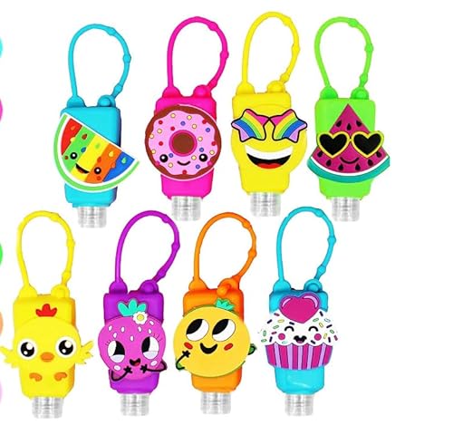 Kinder-Händedesinfektionsmittel, Reisegröße, Schlüsselanhänger, niedliche Mini-Flaschen für Mädchen, Jungen, Babys, Frauen, Schule, Rucksack, 28 ml, 8 Stück, gemischt Kinder-Händedesinfektionsmittel, Reisegröße, Schlüsselanhänger, niedliche Mini-Flaschen für Mädchen, Jungen, Babys, Frauen, Schule, Rucksack, 28 ml, 8 Stück, gemischt von Forkoyi