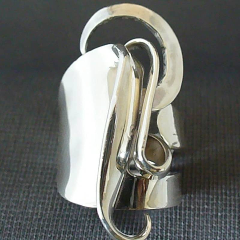 Einzigartige Silber Ring Große Aussage Statement Solid Sterling Echte Gabel Größe 5 Bis 16 Silberbesteck Schmuck von Forkwhisperer