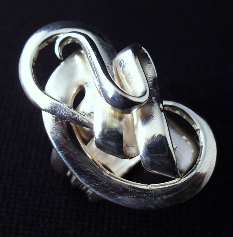 Große Silber Ring Für Frauen Mutige Aussage 4 Gabel Klobige Silberring Beschäftigt Statement von Forkwhisperer
