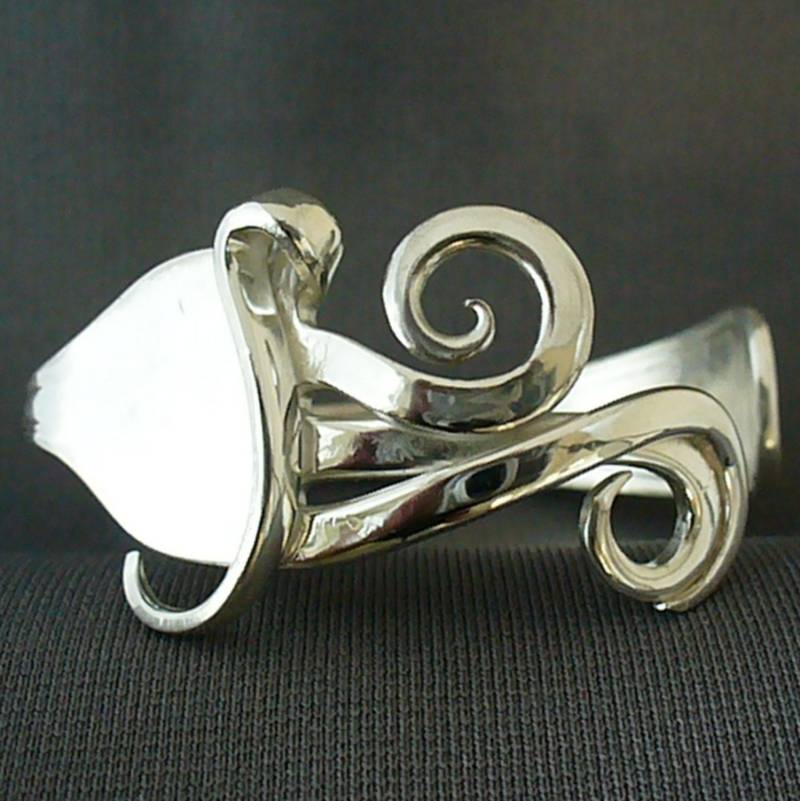 Löffel Silber Gabel Armband Umweltfreundliche Upcycled Besteck Schmuck Armreif von Forkwhisperer