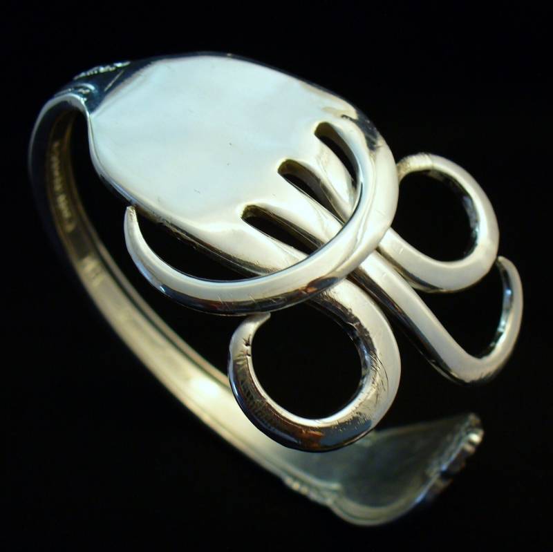 Silberwaren Eco-Friendly Upcycled Antik Schmuck Gabel Armband von Forkwhisperer