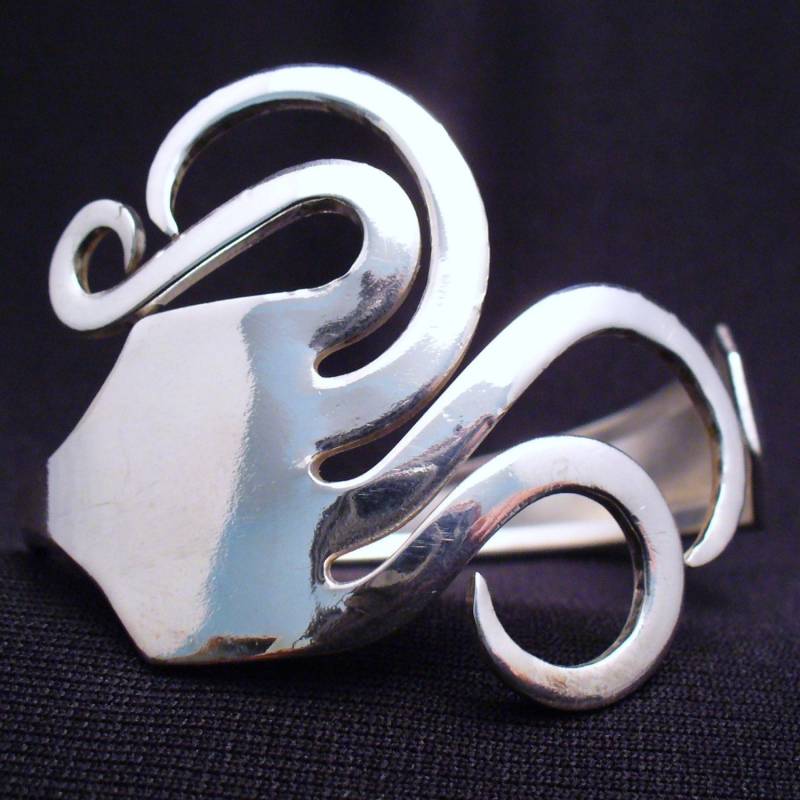 Upcycled Gabel Armband Silber Eco-Friendly Antikschmuck von Forkwhisperer