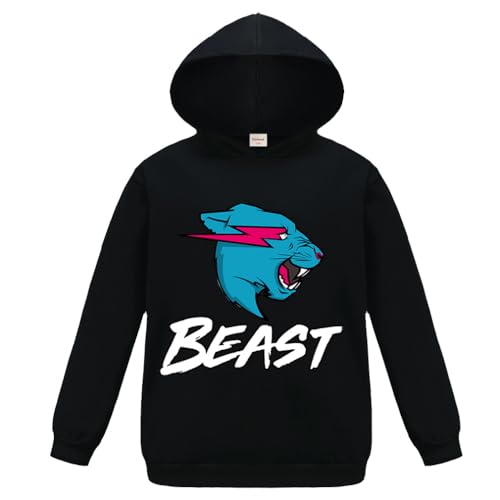 Forlcool Berühmte YouTube Gamer Esprots Logo bedruckte Hoodies Youtube Game Lightning Katzenoberteil für Jungen 3-13 Jahre Sportbekleidung, Schwarz , 5-6 Jahre von Forlcool