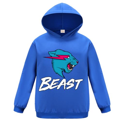 Forlcool Berühmte YouTube Gamer Esprots Logo bedruckte Hoodies Youtube Game Lightning Katzenoberteil für Jungen 3-13 Jahre Sportbekleidung, blau, 7-8 Jahre von Forlcool