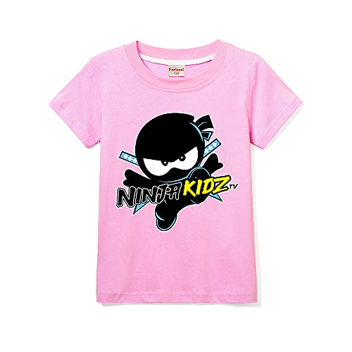 Ninja Kidz Kinder Casual Kurzarm Jungen T-Shirt 100% Baumwolle, rose, 9-10 Jahre Ninja Kidz Kinder Casual Kurzarm Jungen T-Shirt 100% Baumwolle, rose, 9-10 Jahre von Forlcool