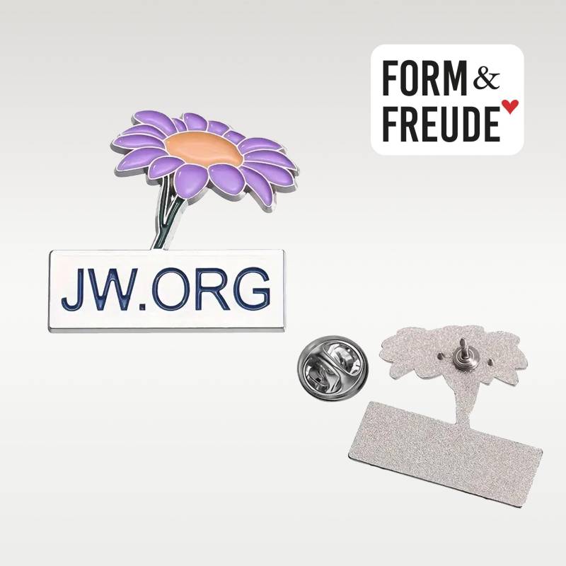 Jw Brosche/Ansteckbutton Blume Jw.org von FormUndFreude