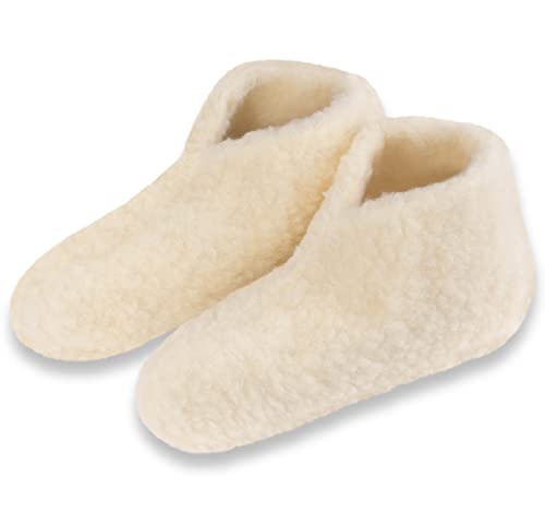 Formalind Bettschuhe Schafwolle - Fußwärmer bei besonders kalten Füßen – Hausschuhe aus Wolle (40/41 EU, numeric_40) von Formalind
