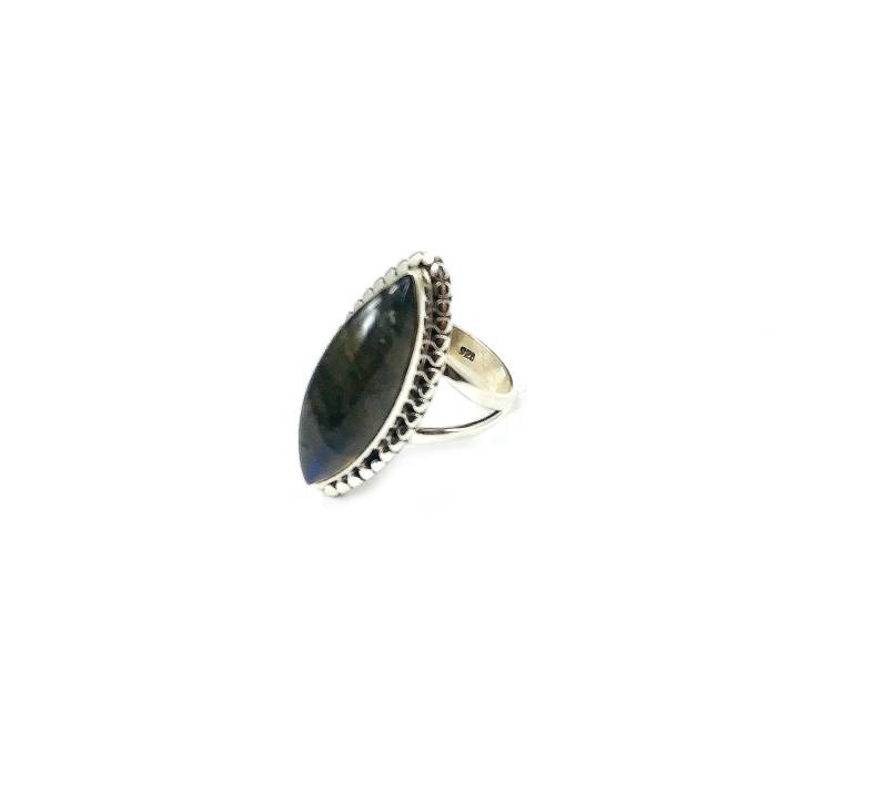 Sterling Silber 925 Labradorit Stein Edelstein-Anweisung Cocktail-Ring Schmuck Hippie Boho Größe 7 Sterling Silber 925 Labradorit Stein Edelstein-Anweisung Cocktail-Ring Schmuck Hippie Boho Größe 7 von FormedPlusFound