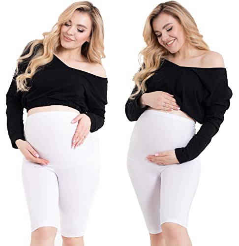 Formommy - Damen Leggings 1/3 Schwanenschaft Radfahren Hergestellt in EU - 5XL Weiß von Formommy