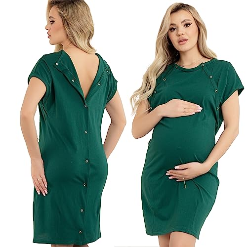 Formommy - Mutterschaft Stillhemd Baki hergestellt in der EU (Grün, XL) von Formommy