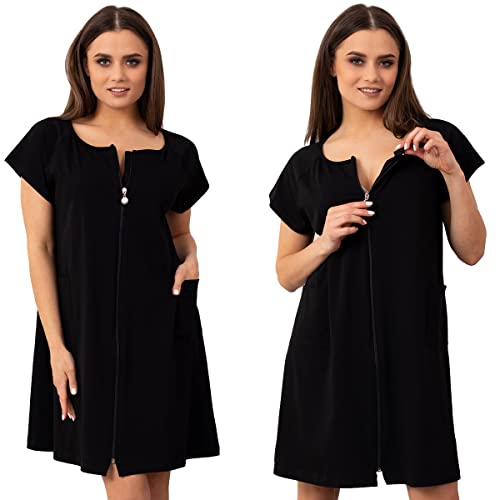 Formommy - Nina Umstandsshirt mit Reißverschluss hergestellt in der EU (Schwarz,4XL) von Formommy