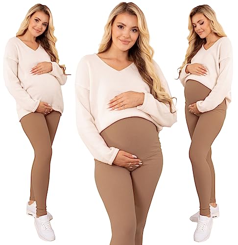 Formommy - Schwangerschaft Leggings Erwärmung hergestellt in der EU (Hellbeige,6XL) von Formommy