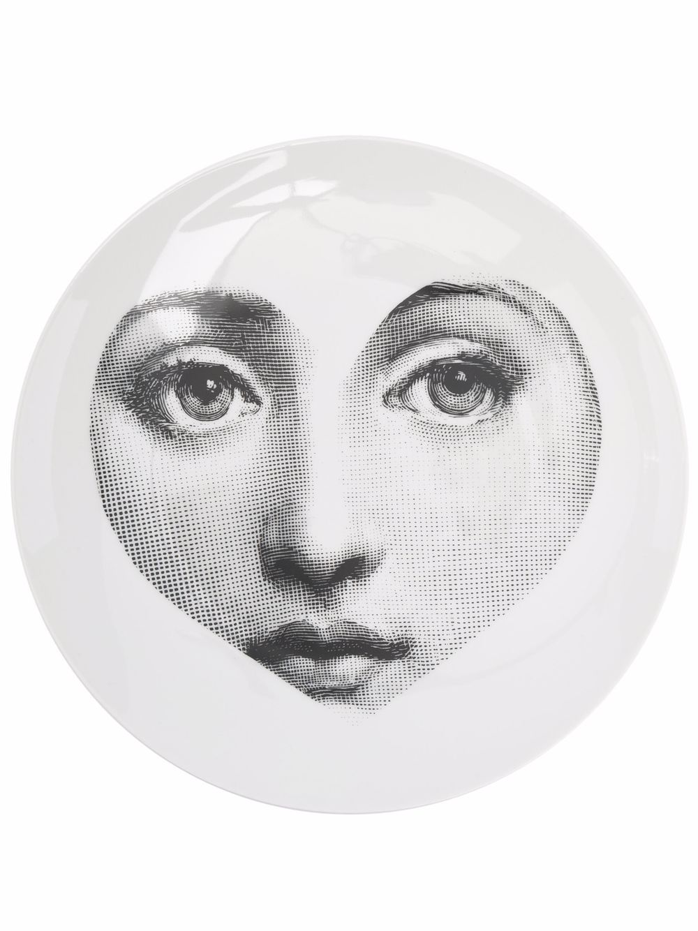 Fornasetti Heart Face Teller aus Keramik - Weiß von Fornasetti