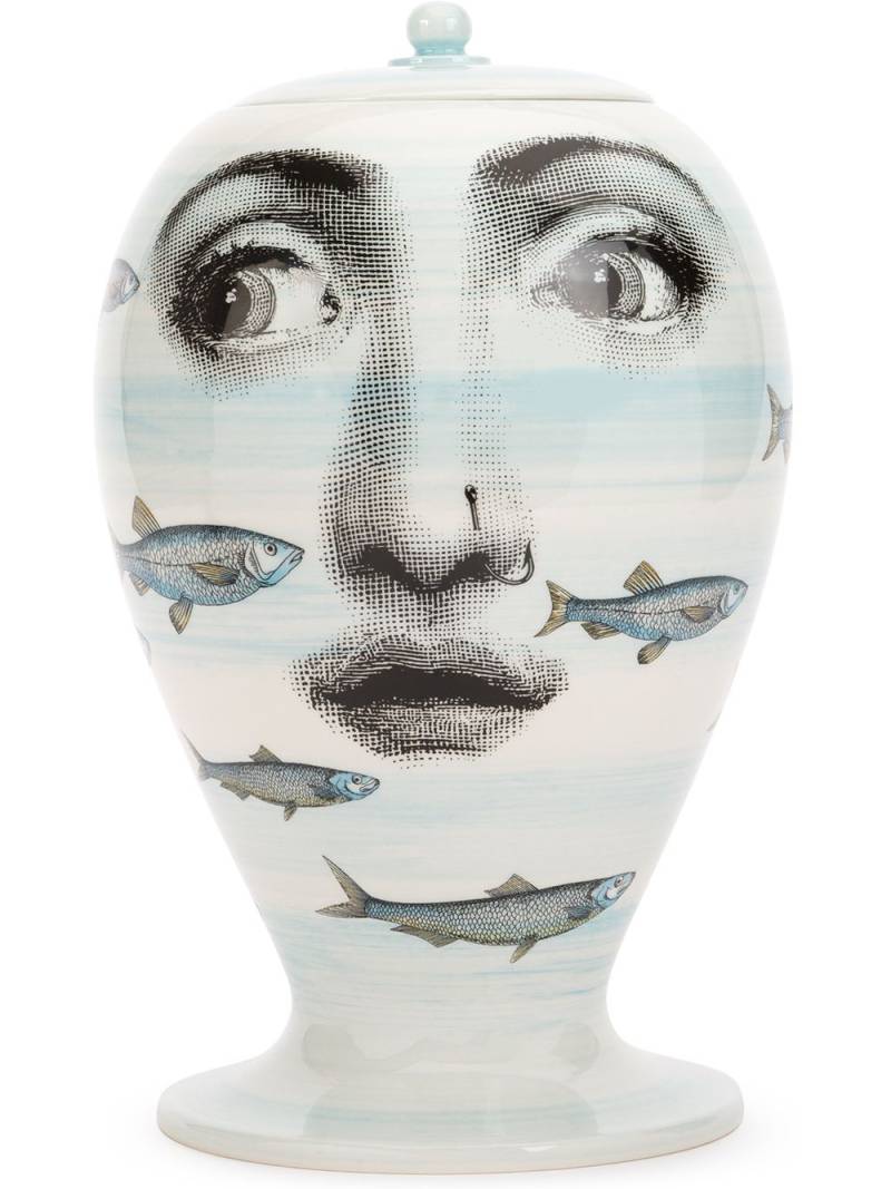 Fornasetti Krug mit Gesicht-Print - Weiß von Fornasetti