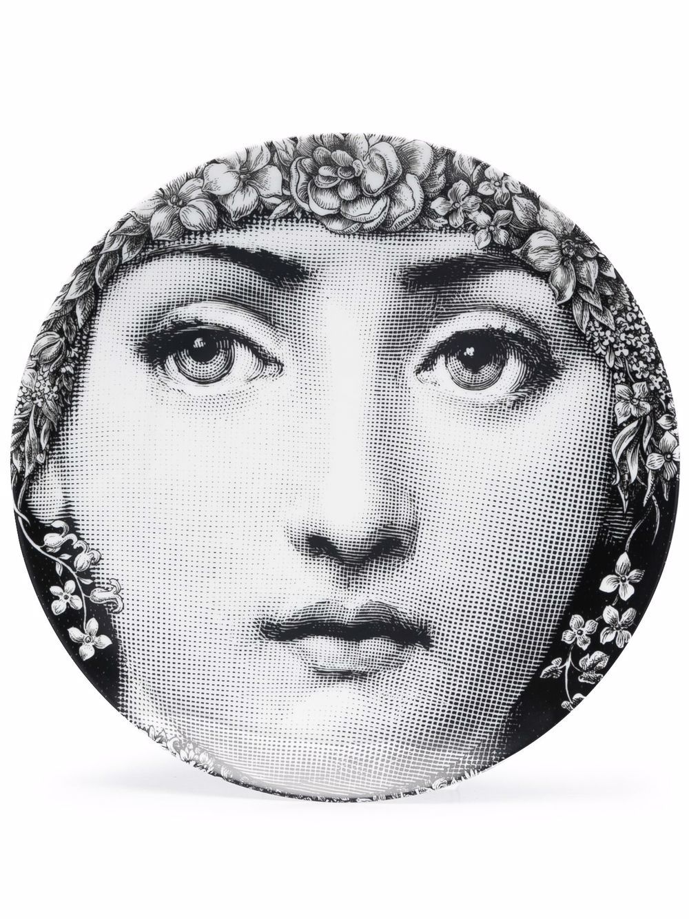 Fornasetti Porzellanteller mit grafischem Print - Schwarz von Fornasetti