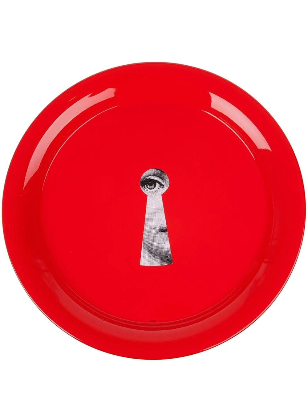 Fornasetti Rundes Tablett - Rot von Fornasetti