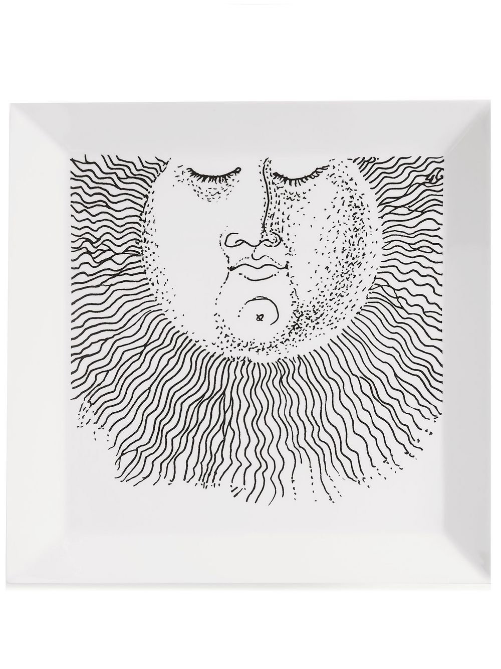 Fornasetti Eckiges Solitario Tablett - Weiß Fornasetti Eckiges Solitario Tablett - Weiß von Fornasetti