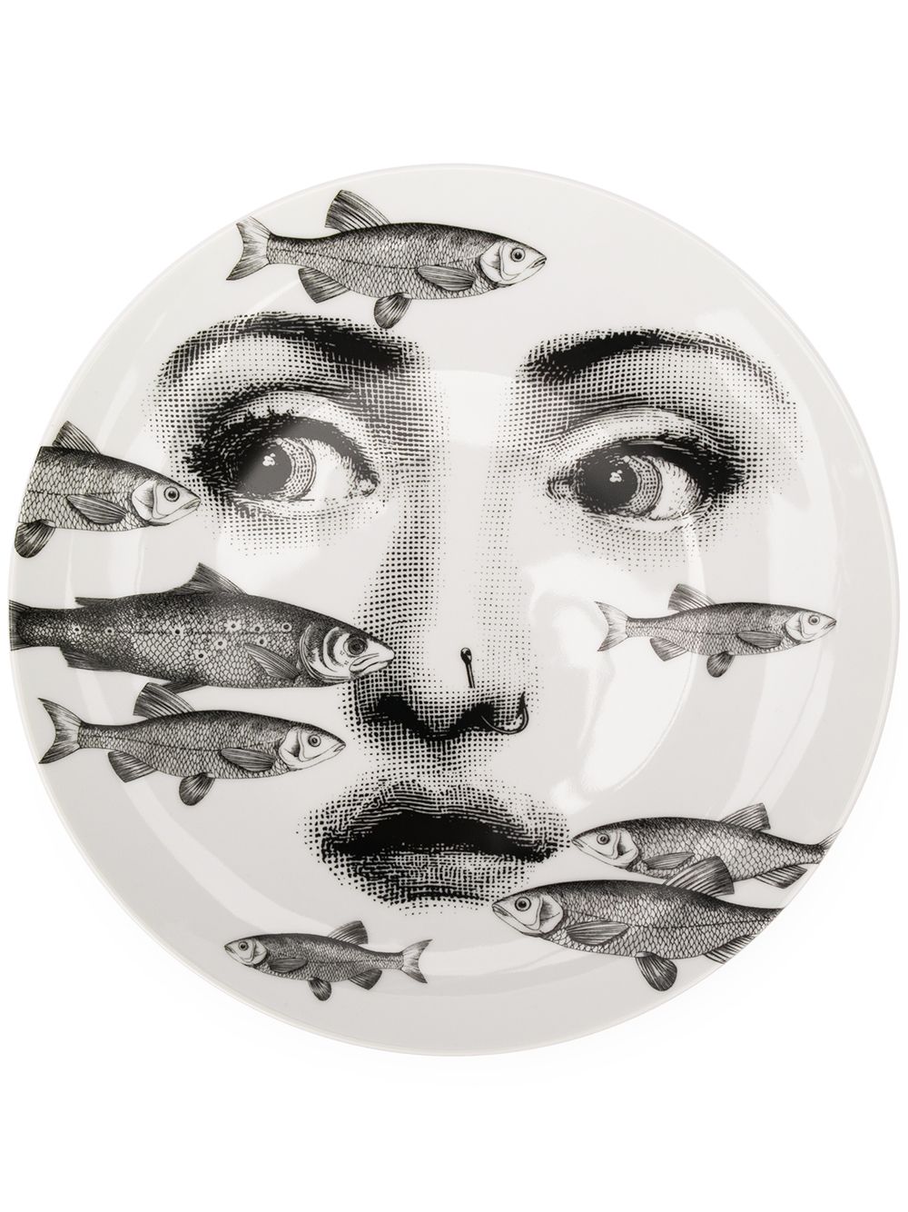 Fornasetti Teller mit Porträt-Print - Weiß von Fornasetti