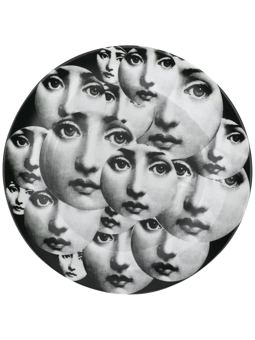 Fornasetti 'Tema e Variazioni' Wandteller - Schwarz von Fornasetti